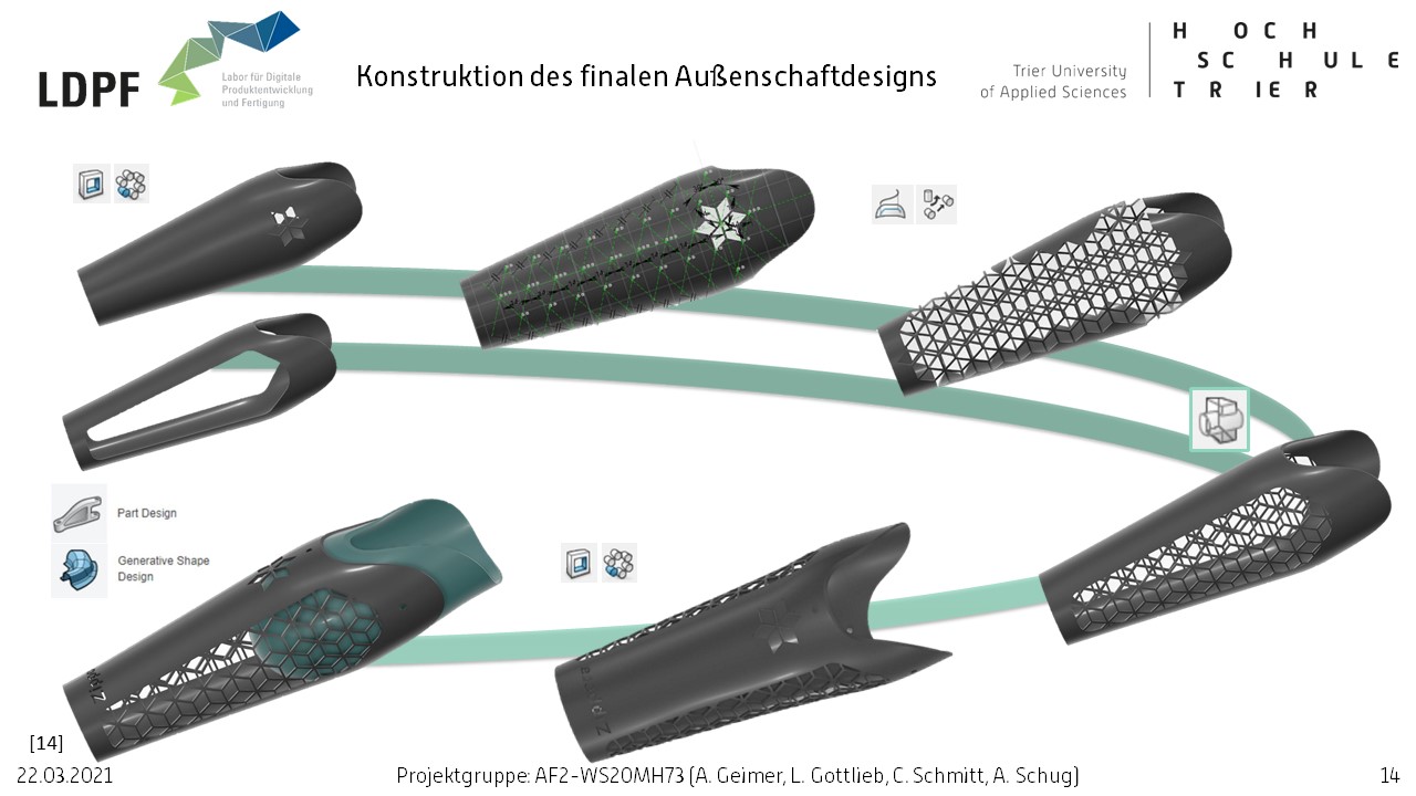 Generatives Design und Additive Fertigung einer Unterarm-Prothese