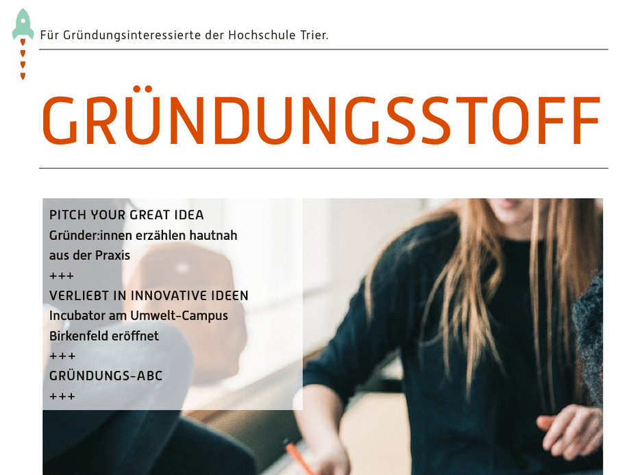 Screenshot Titelseite Gründungsstoff
