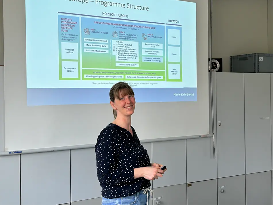 Nicole Klein-Stocké beim Workshop zum Thema EU-Fundraising Copyright Fotos: Projektteam GIRO