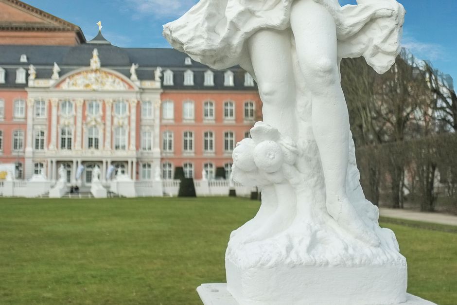 Ansicht Palastgarten Trier mit kurfürstlichem Palais