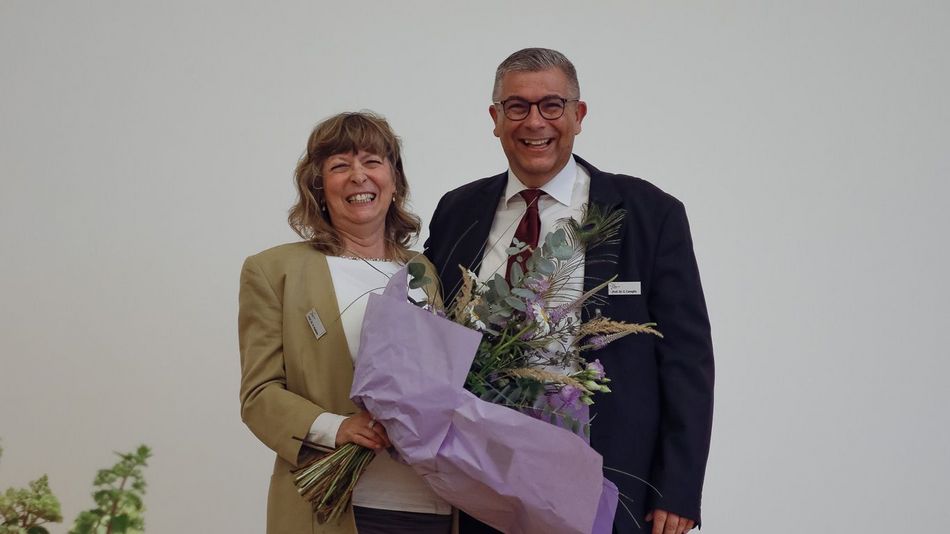 Heike Raddatz und Enrico Careglio Blumenstrauß