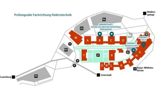 Prüfungsräume FR Elektrotechnik am Hauptcampus