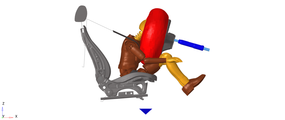 Grafik eines Crashtests