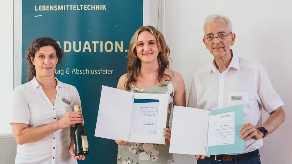 Bester Master-Abschluss bei der Abschlussfeier der Lebensmitteltechnik Hochschule Trier