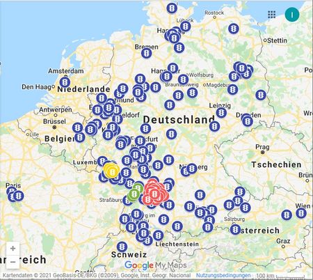 Open-Source Graswurzelprojekt: bereits tausende Bauprojekte im Lande (Quelle: Google-Maps)