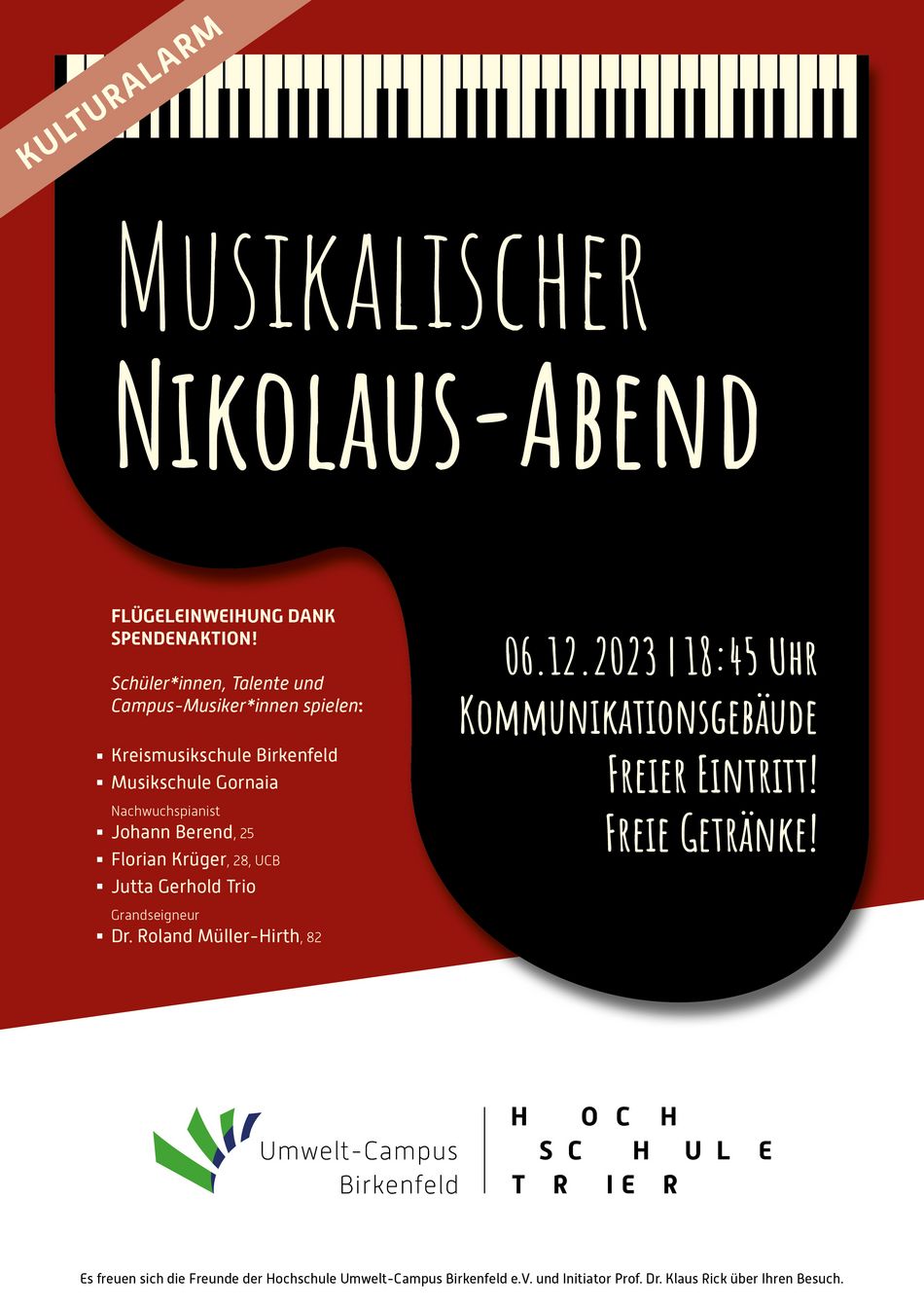 Poster mit Konzertflügelgrafik und Infos zur Veranstaltung