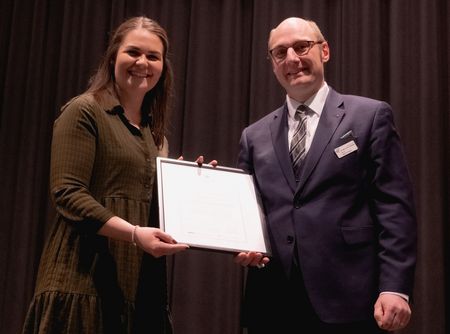 Bürkle-Preis - Hannah Prinz mit Prof. Dr. Henrik te Heesen