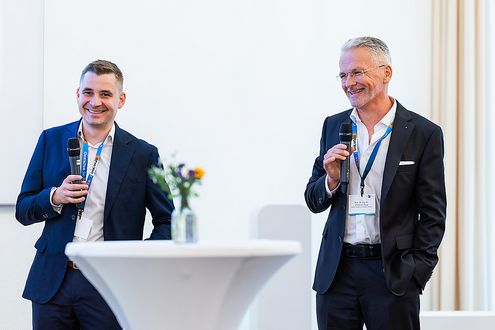 Preisträger Michael Blug und Prof. Dr.-Ing. Christoph Kaup