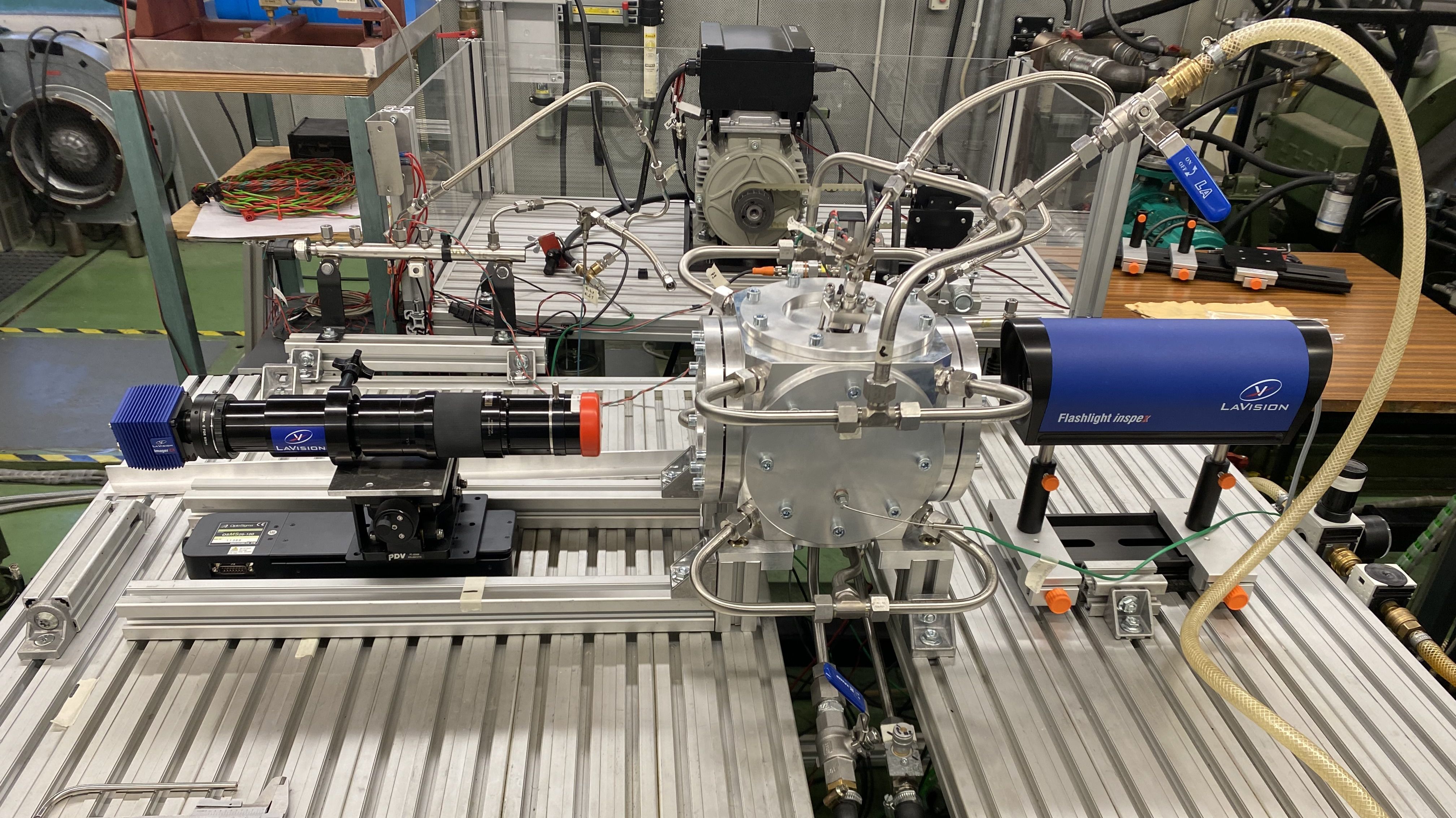 Testaufbau zur Wassereinspritzung