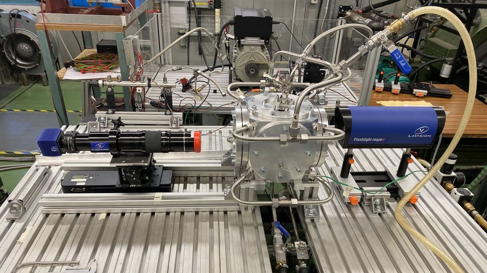 Testaufbau zur Wassereinspritzung